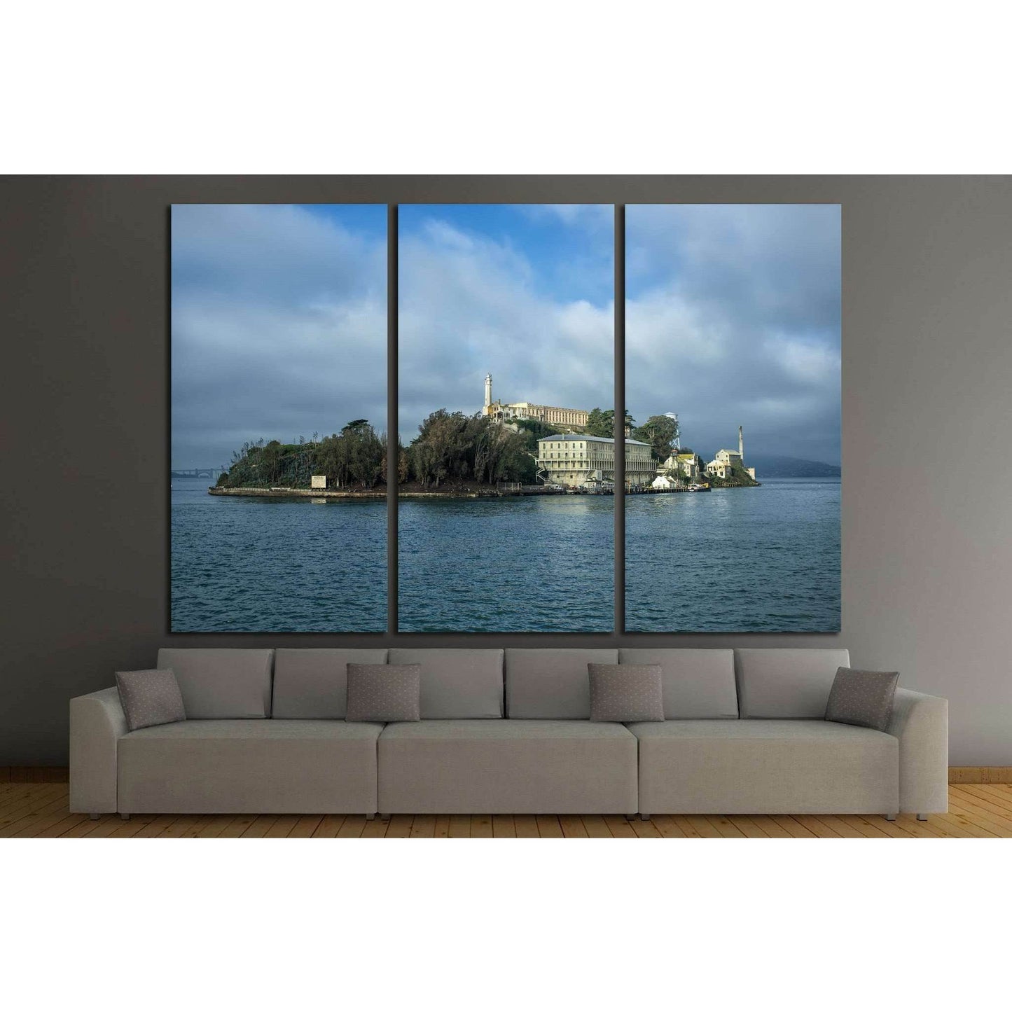Alcatraz Island in San Francisco, USA №1945 Ready to Hang Canvas Print - Zellart Canvas Prints ALL_Products, s-1945