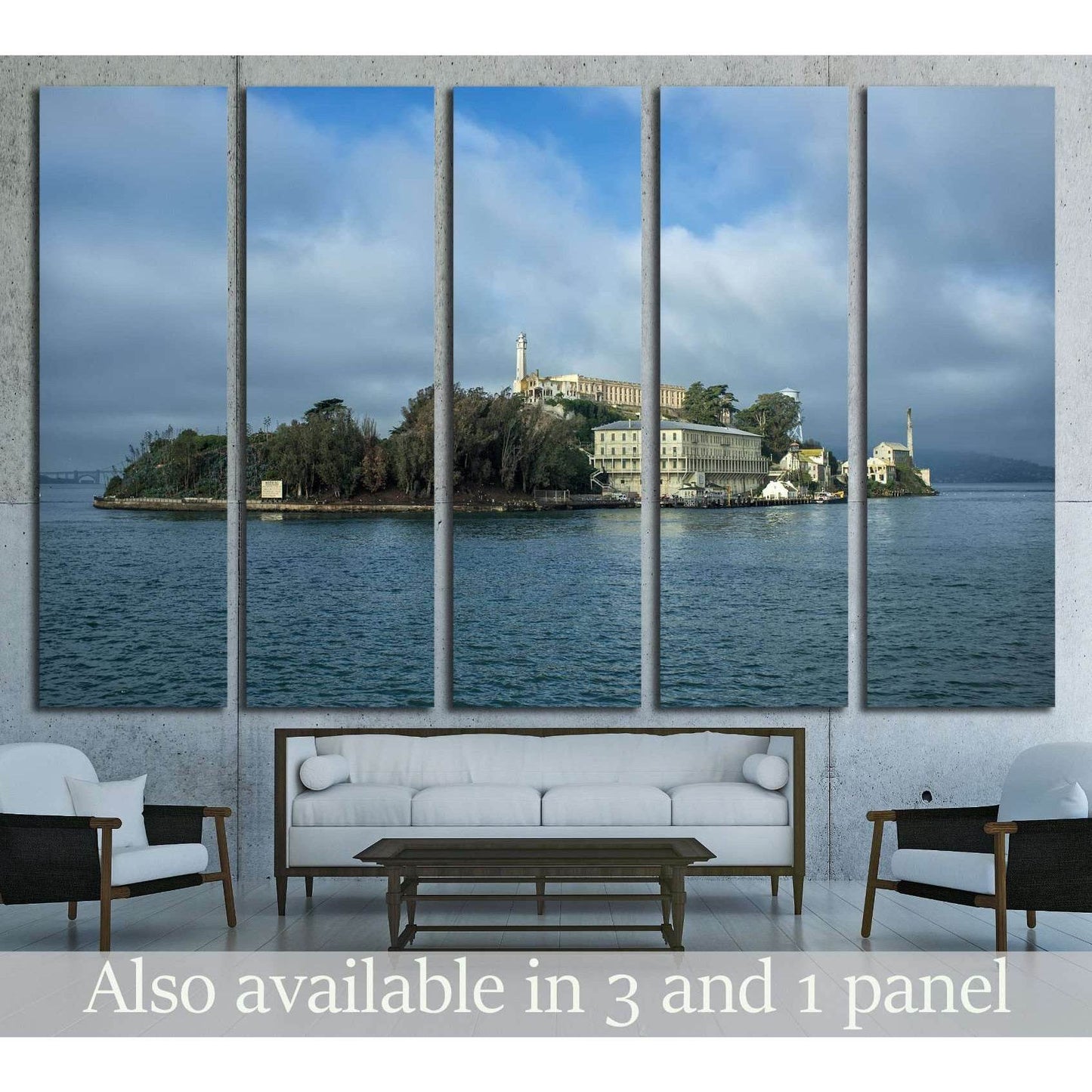 Alcatraz Island in San Francisco, USA №1945 Ready to Hang Canvas Print - Zellart Canvas Prints ALL_Products, s-1945