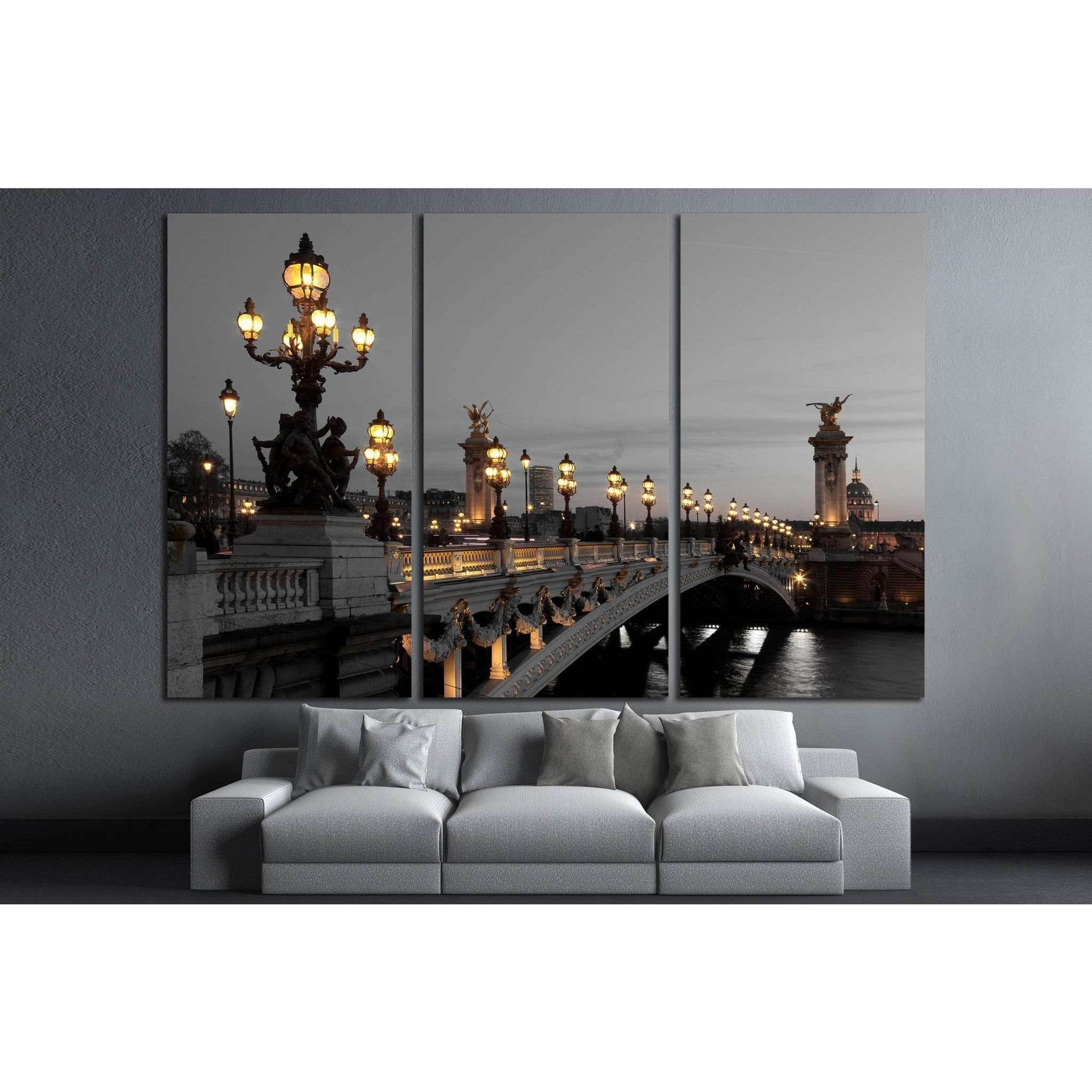 Alexander III bridge, Paris, France №1159 Ready to Hang Canvas Print - Zellart Canvas Prints ALL_Products, s-1159