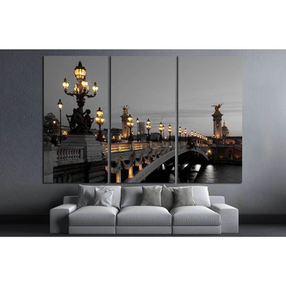 Alexander III bridge, Paris, France №1159 Ready to Hang Canvas Print - Zellart Canvas Prints ALL_Products, s-1159