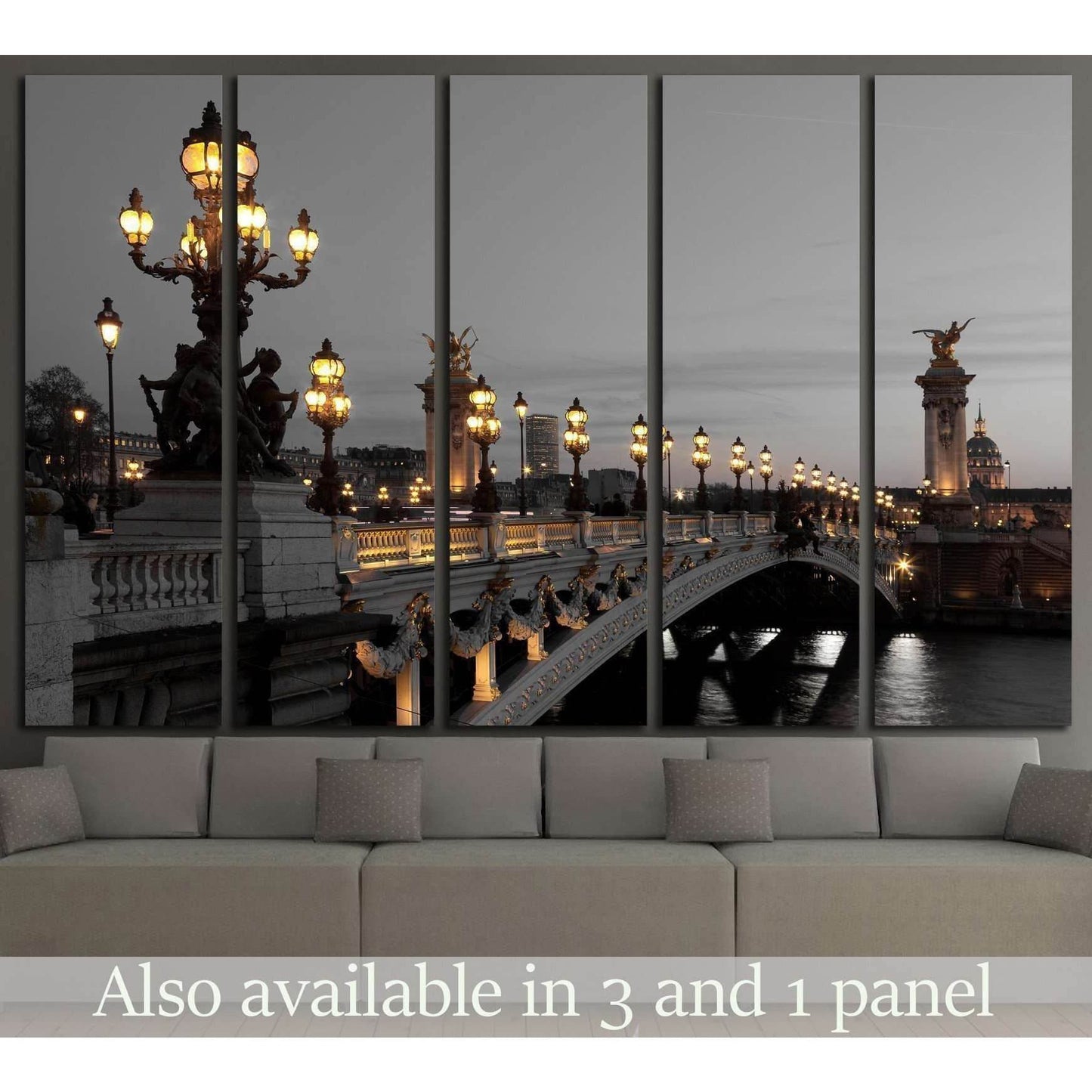 Alexander III bridge, Paris, France №1159 Ready to Hang Canvas Print - Zellart Canvas Prints ALL_Products, s-1159