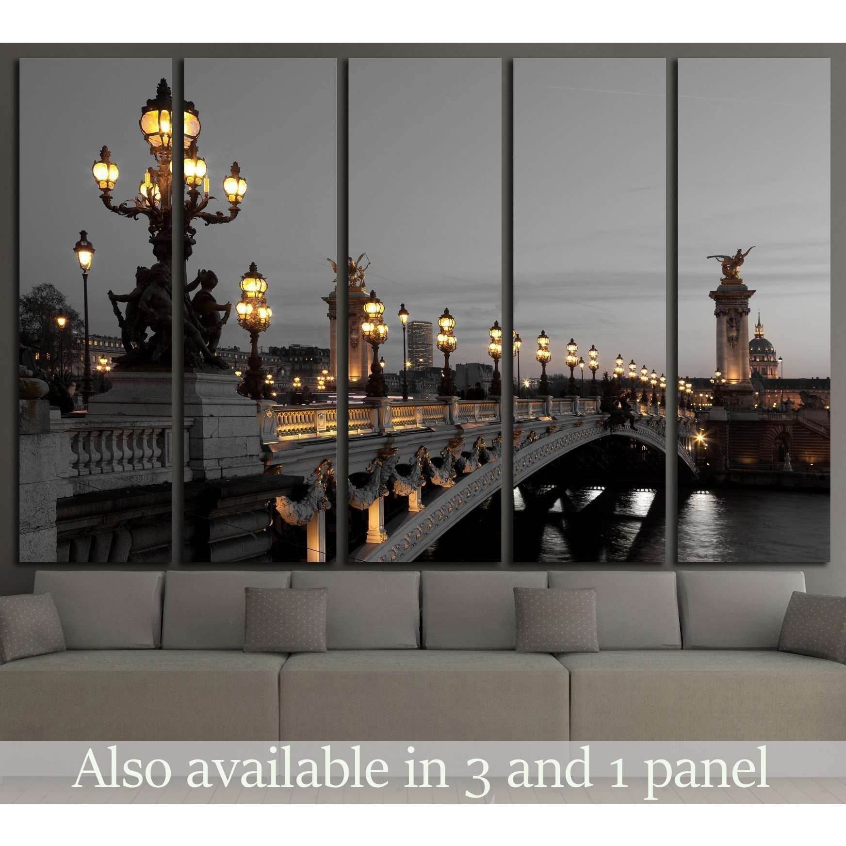 Alexander III bridge, Paris, France №1159 Ready to Hang Canvas Print