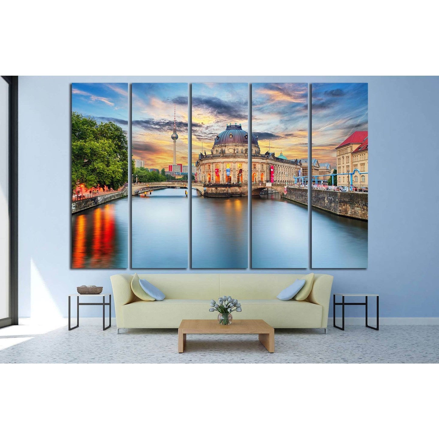 Alexanderplatz TV tower, Berlin, Germany №1189 Ready to Hang Canvas Print - Zellart Canvas Prints ALL_Products, s-1189