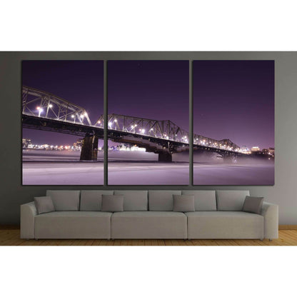 Alexandra bridge connecting Quebec and Ontario, Gatineau and Ottawa №2021 Ready to Hang Canvas Print - Zellart Canvas Prints ALL_Products, s-2021