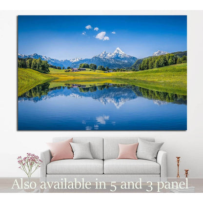 Alps with clear mountain lake №24 Ready to Hang Canvas PrintCanvas art arrives ready to hang, with hanging accessories included and no additional framing required. Every canvas print is hand-crafted, made on-demand at our workshop and expertly stretched a