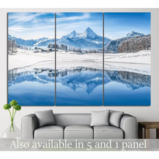 Alps with snowy mountain №23 Ready to Hang Canvas Print - Zellart Canvas Prints ALL_Products, s-23
