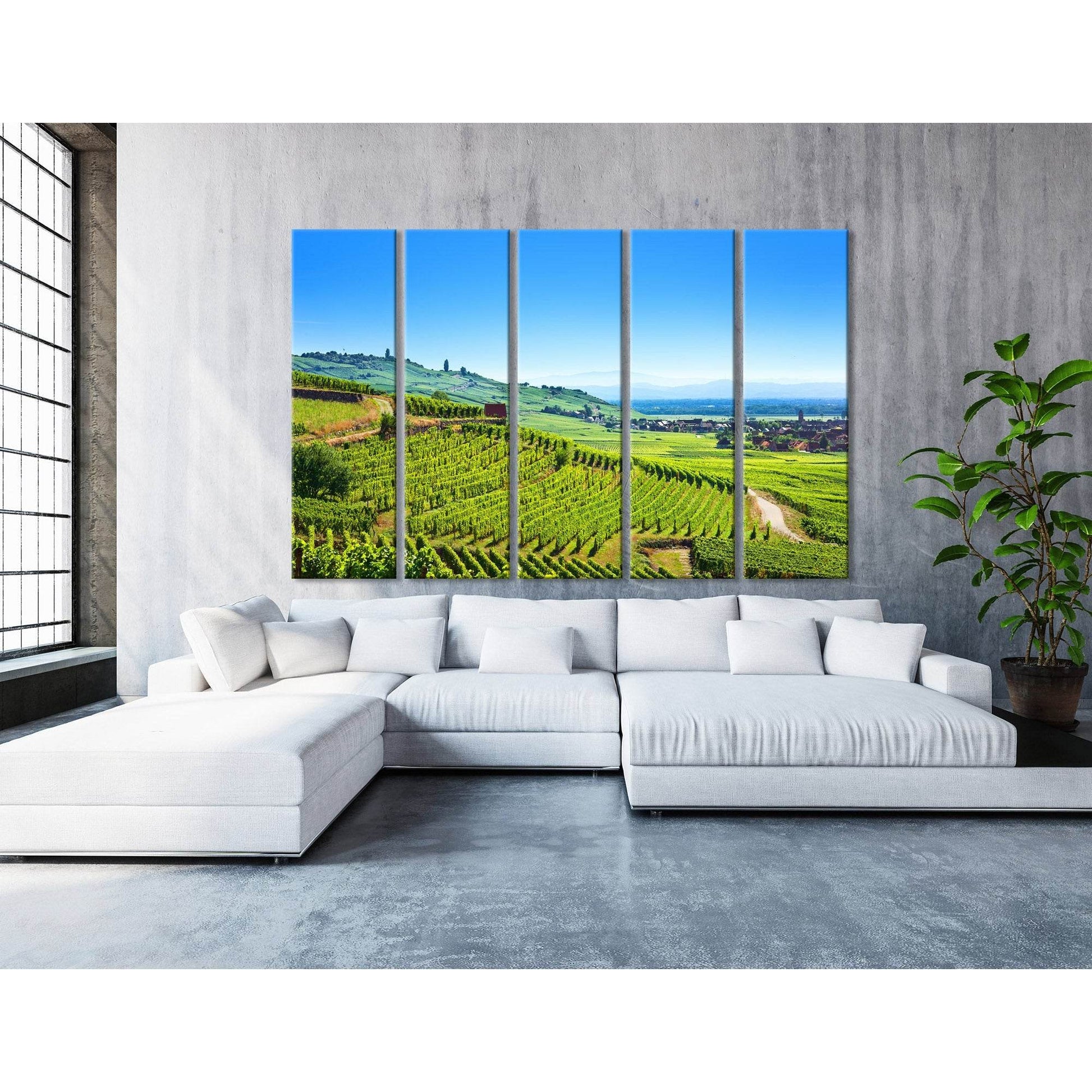 Alsace Fruit Valley Landscape №04217 Ready to Hang Canvas Print - Zellart Canvas Prints ALL_Products
