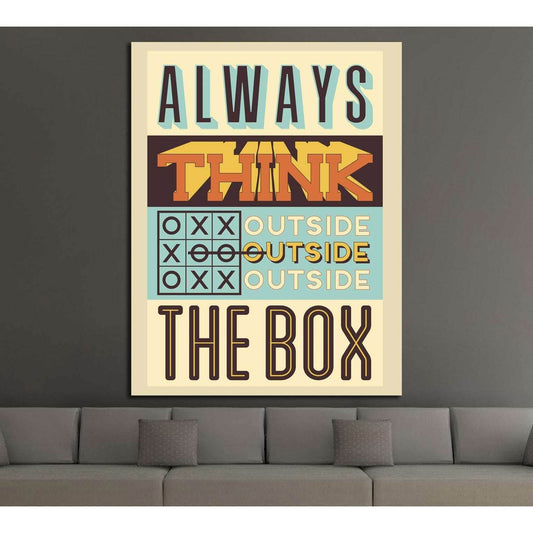 always think №4546 Ready to Hang Canvas Print - Zellart Canvas Prints ALL_Products, s-4546