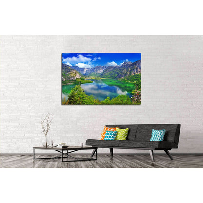 amazing Alpine lakes, Hallstatt, Austria №2696 Ready to Hang Canvas Print - Zellart Canvas Prints ALL_Products, s-2696