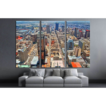Amazing urban landscape. Awesome photo of Megalopolis. Modern lifestyle, Johannesburg №2317 Ready to Hang Canvas Print - Zellart Canvas Prints ALL_Products, s-2317
