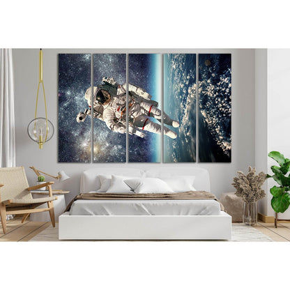 American Astronaut №SL399 Ready to Hang Canvas Print - Zellart Canvas Prints 0new, ALL_Products, Astronomy & Space Canvas Wall Art
