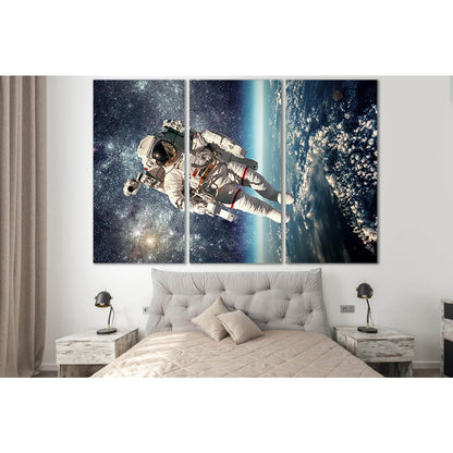 American Astronaut №SL399 Ready to Hang Canvas Print - Zellart Canvas Prints 0new, ALL_Products, Astronomy & Space Canvas Wall Art