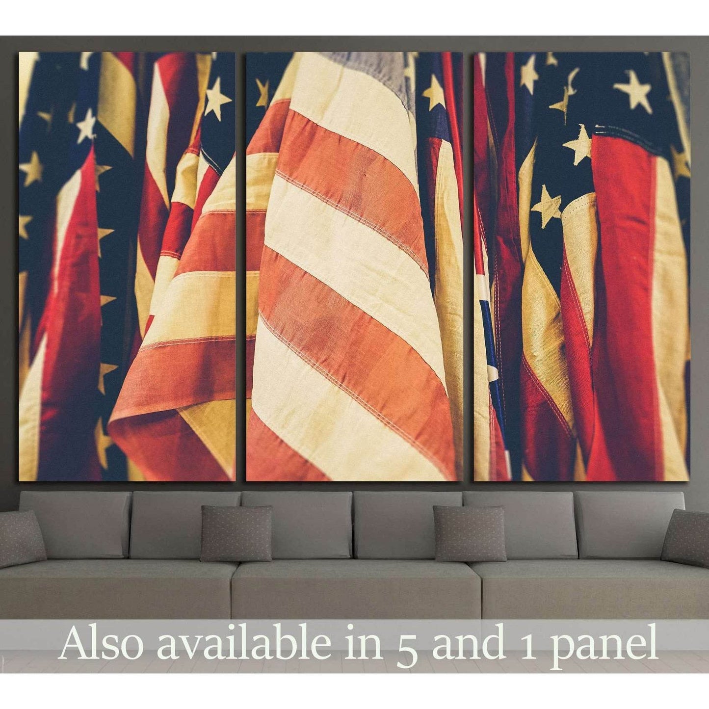 American Flag №1294 Ready to Hang Canvas Print - Zellart Canvas Prints ALL_Products, s-1294