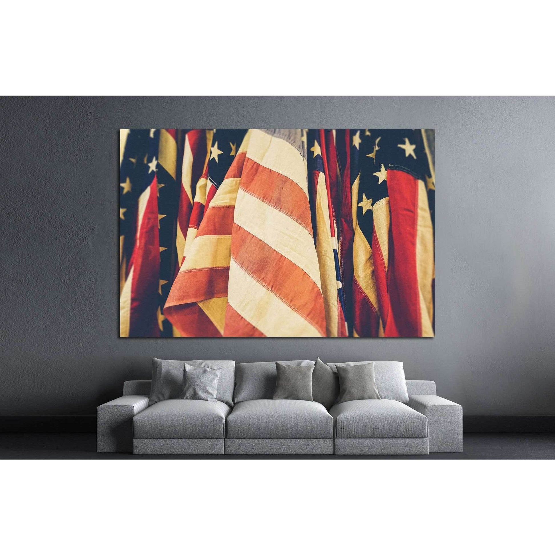 American Flag №1294 Ready to Hang Canvas Print - Zellart Canvas Prints ALL_Products, s-1294