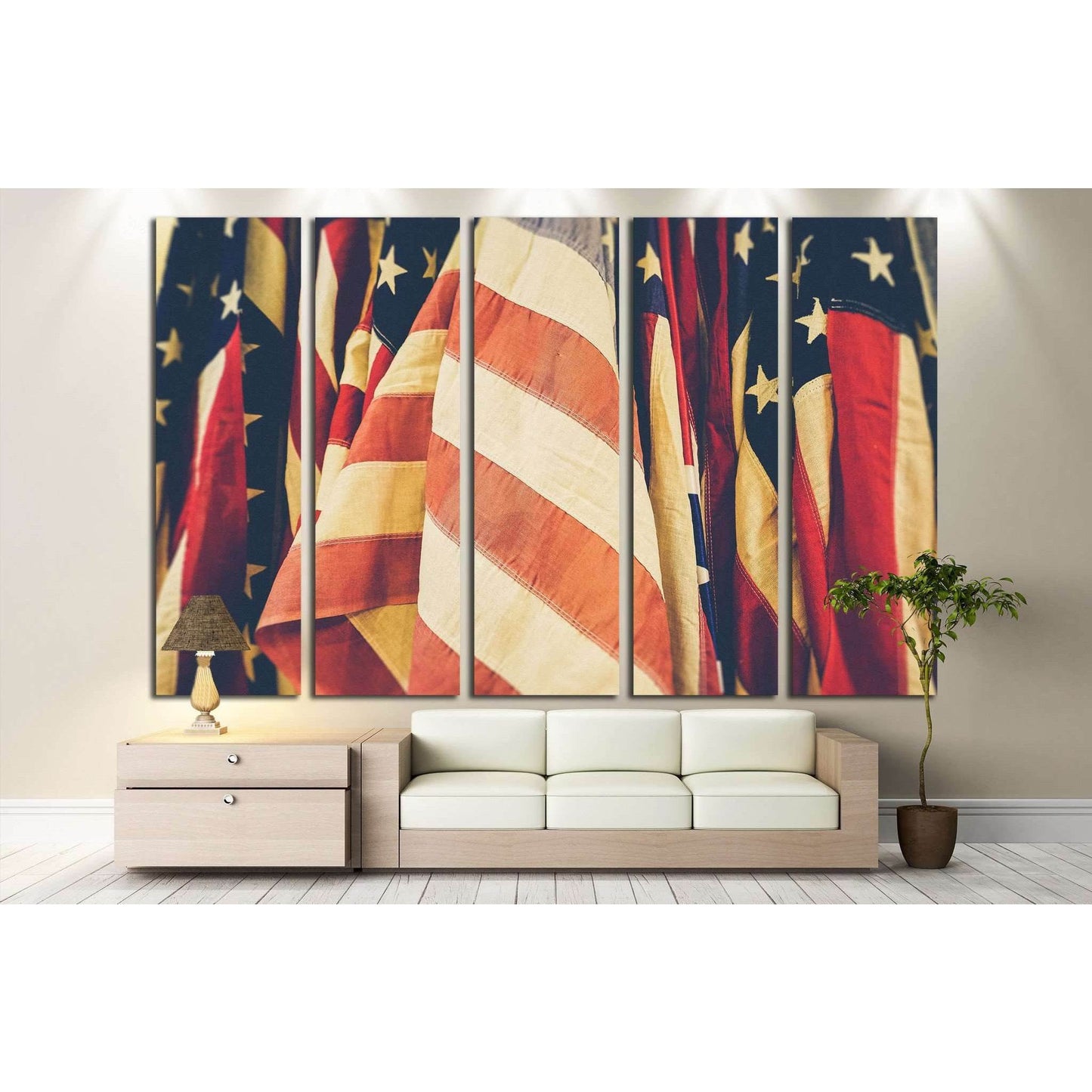 American Flag №1294 Ready to Hang Canvas PrintCanvas art arrives ready to hang, with hanging accessories included and no additional framing required. Every canvas print is hand-crafted, made on-demand at our workshop and expertly stretched around 100% Nor