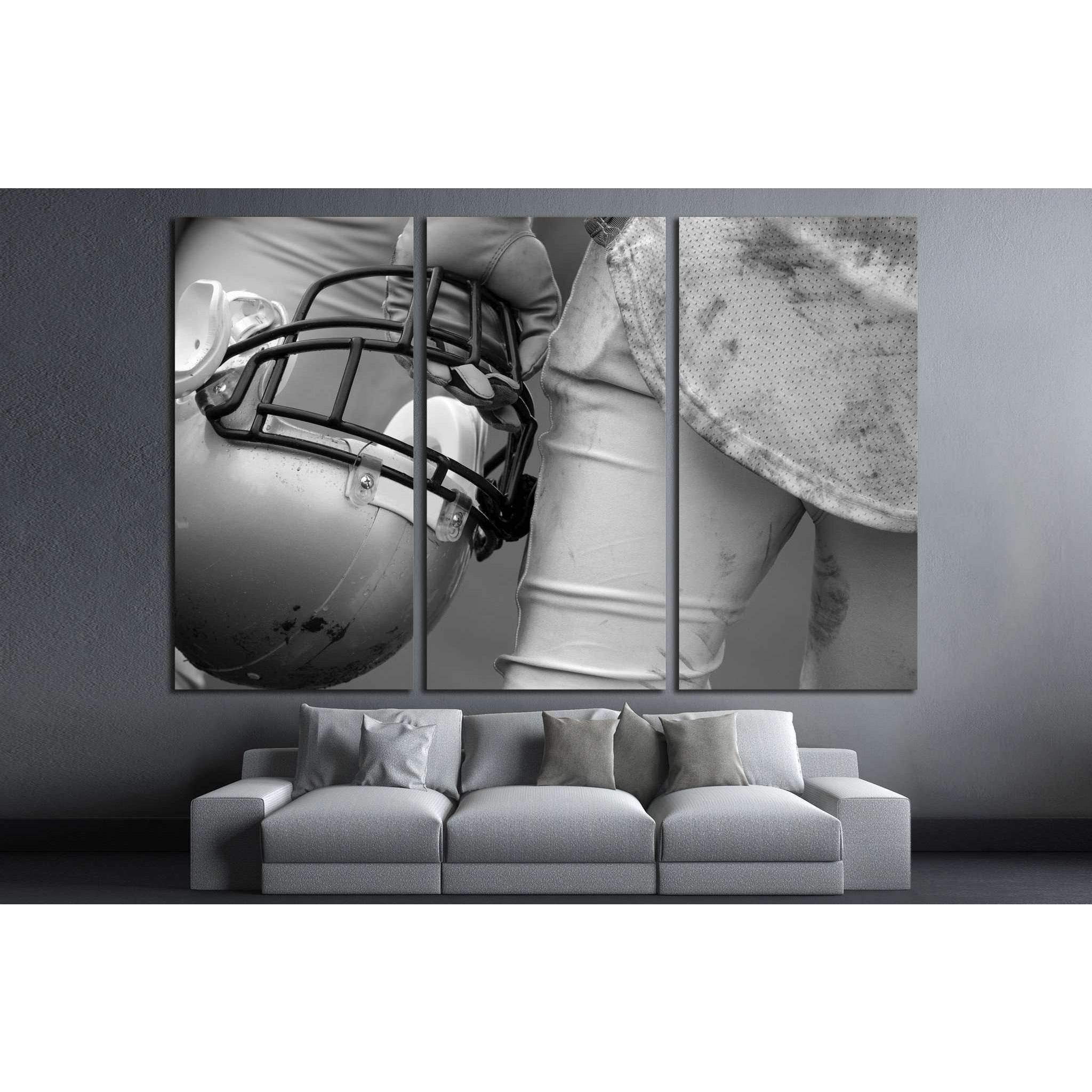 American Football Player №2111 Ready to Hang Canvas Print
