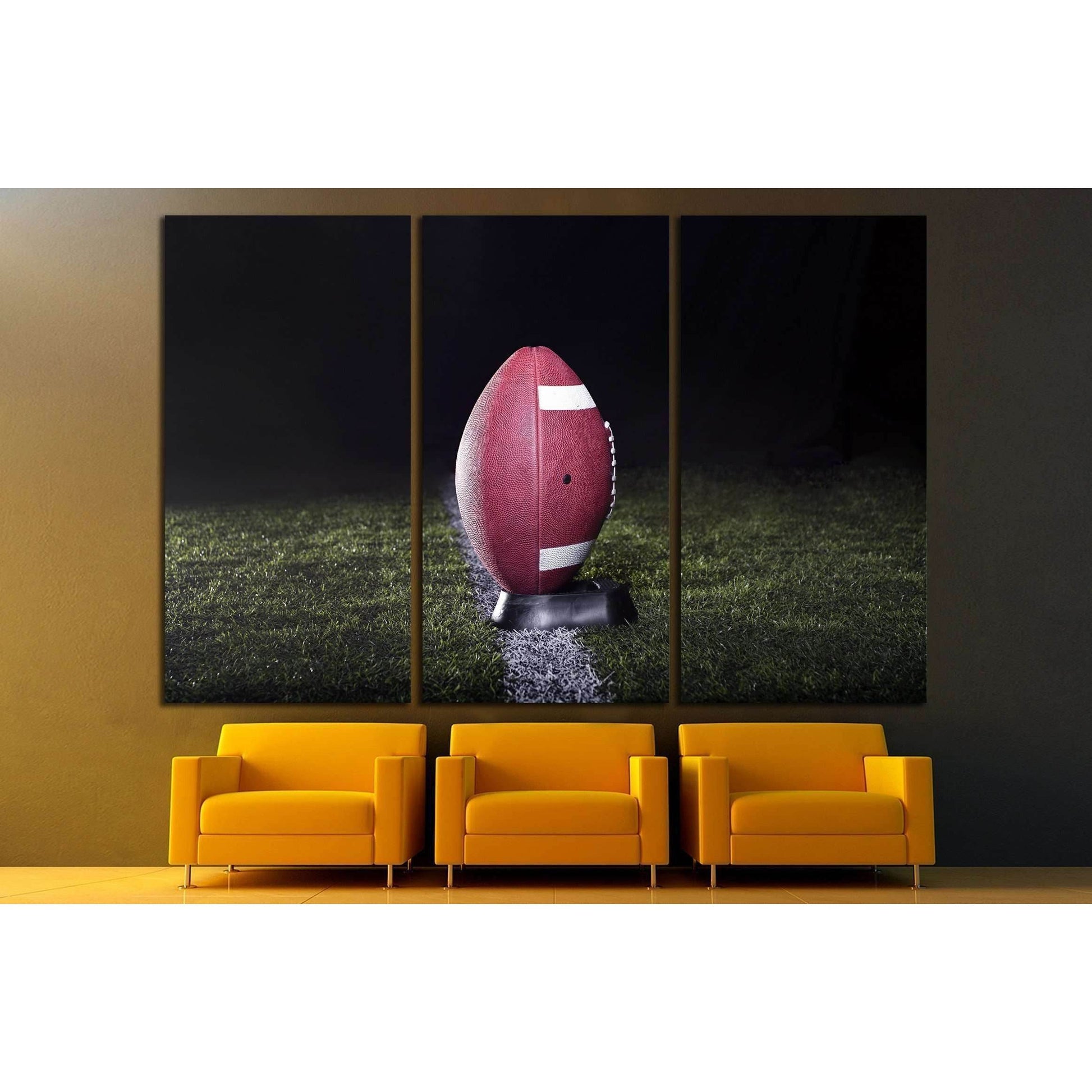 American Football Ready for kickoff №2126 Ready to Hang Canvas PrintCanvas art arrives ready to hang, with hanging accessories included and no additional framing required. Every canvas print is hand-crafted, made on-demand at our workshop and expertly str