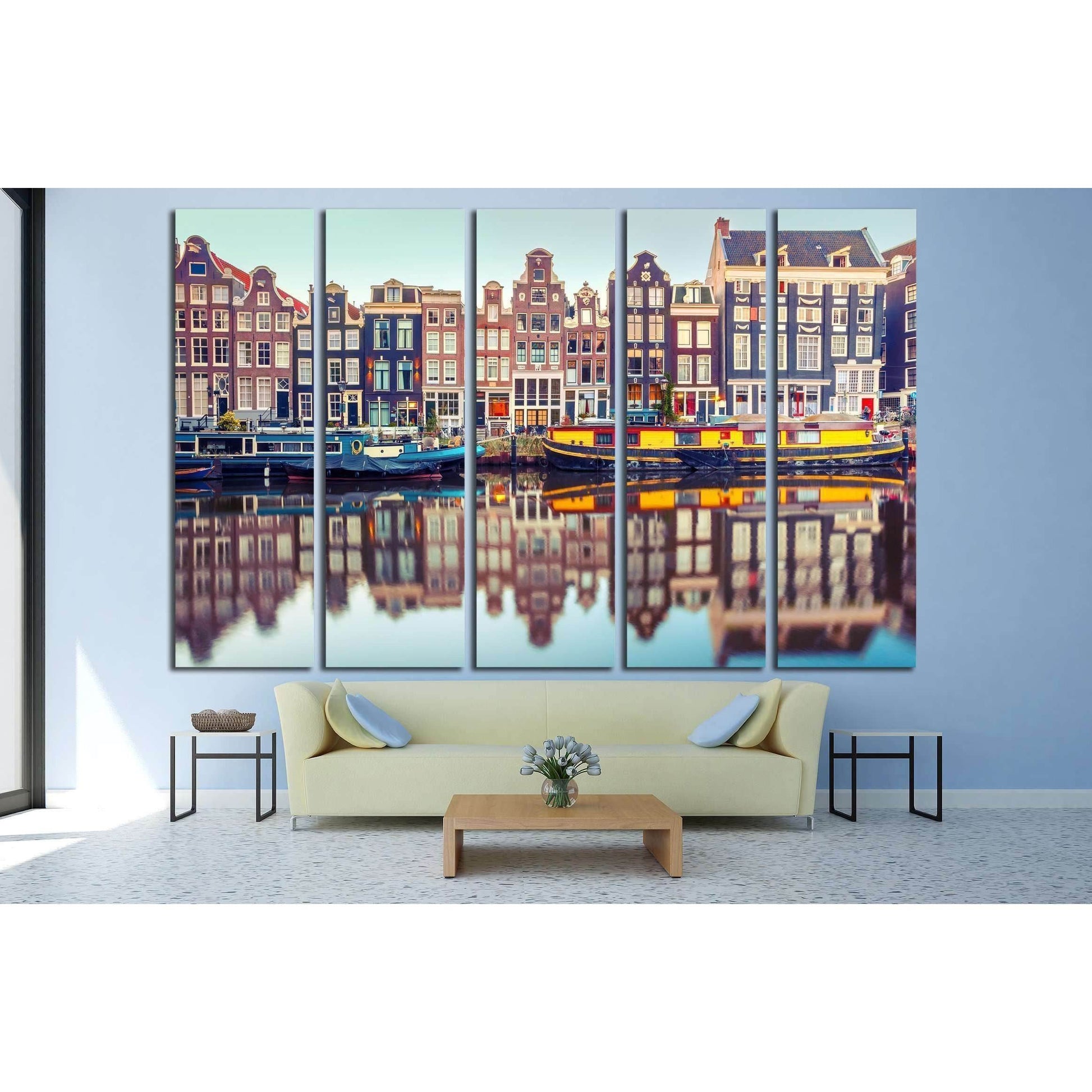 Amsterdam canal Singel.Holland, Netherlands №2409 Ready to Hang Canvas PrintCanvas art arrives ready to hang, with hanging accessories included and no additional framing required. Every canvas print is hand-crafted, made on-demand at our workshop and expe