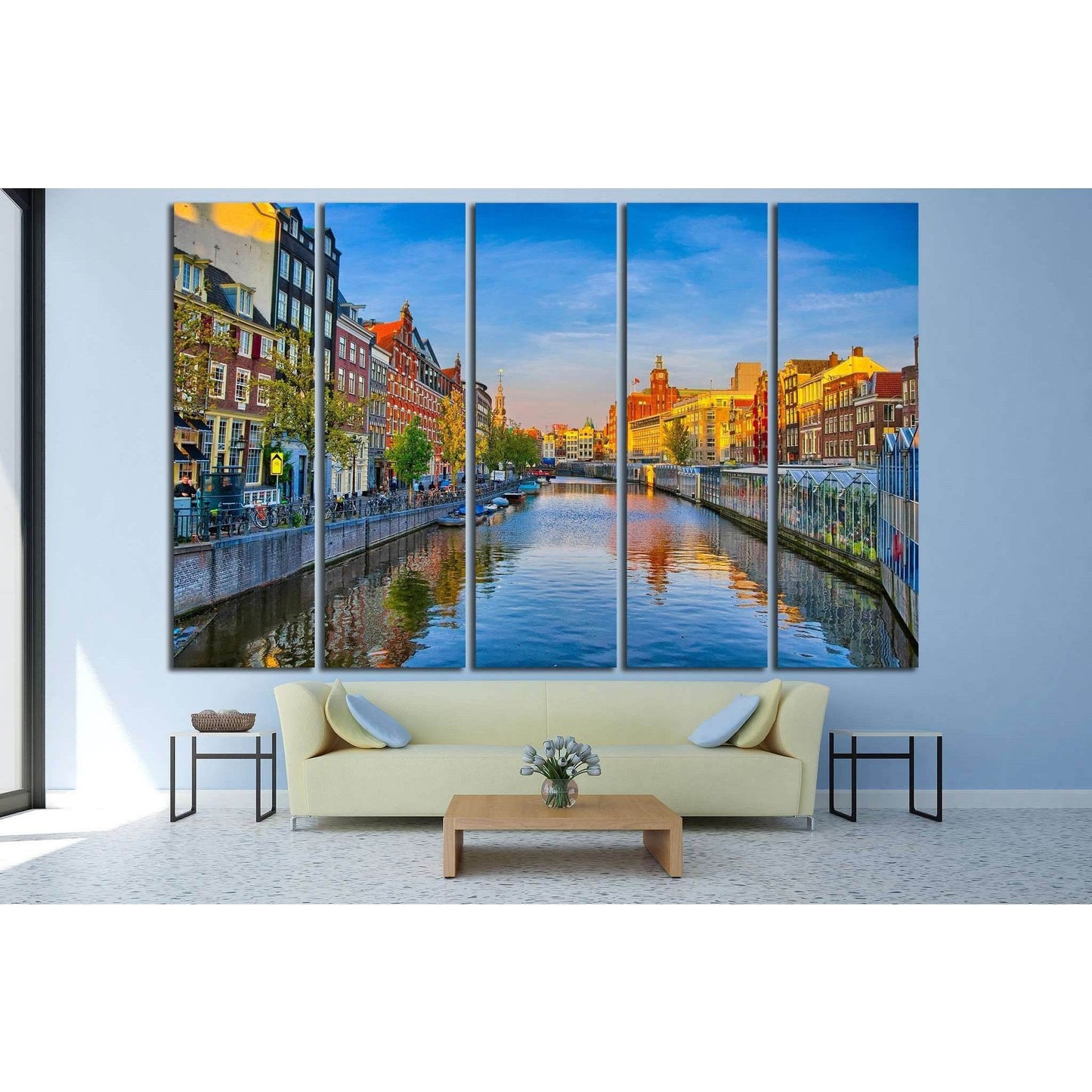 AMSTERDAM, HOLLAND №1187 Ready to Hang Canvas Print - Zellart Canvas Prints ALL_Products, s-1187