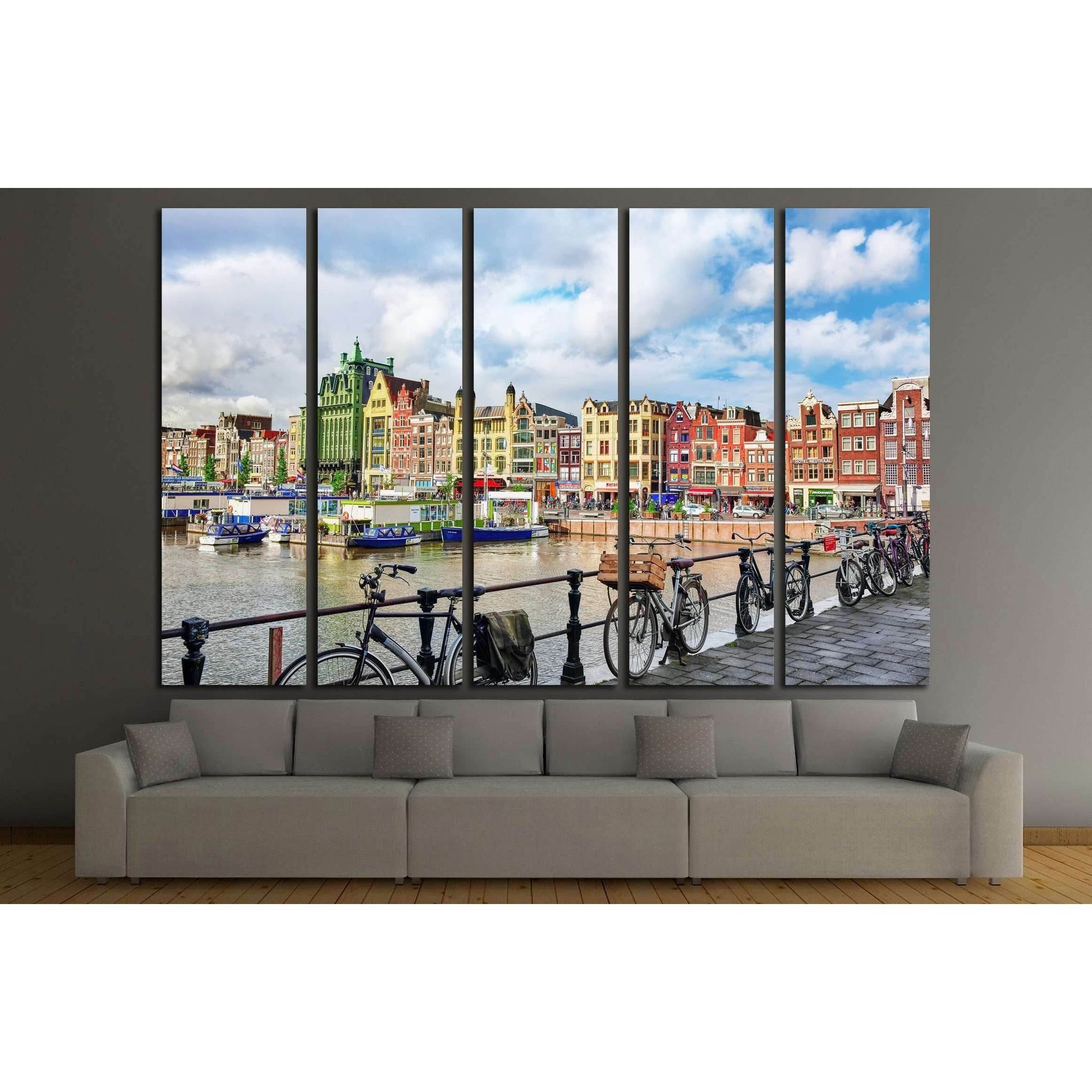 AMSTERDAM, NETHERLANDS №2188 Ready to Hang Canvas Print - Zellart Canvas Prints ALL_Products, s-2188