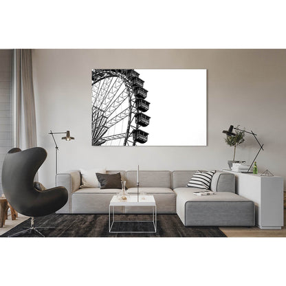 Amusement park №D2838 Ready to Hang Canvas Print - Zellart Canvas Prints 0new, ALL_Products, Black & White Wall Art