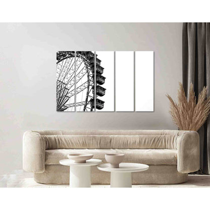 Amusement park №D2838 Ready to Hang Canvas Print - Zellart Canvas Prints 0new, ALL_Products, Black & White Wall Art