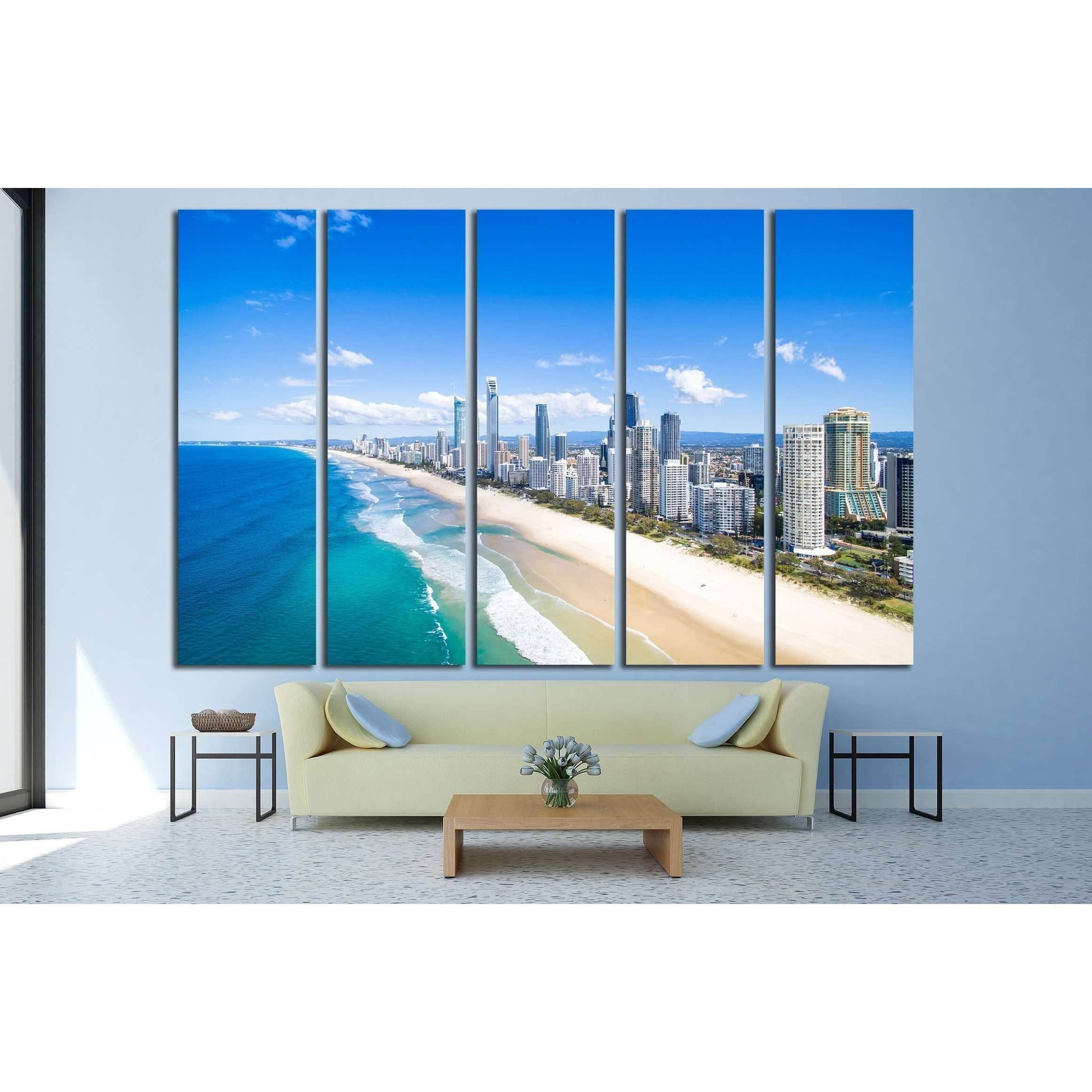 An aerial view of Surfers Paradise on the Gold Coast, Australia №2416 Ready to Hang Canvas PrintCanvas art arrives ready to hang, with hanging accessories included and no additional framing required. Every canvas print is hand-crafted, made on-demand at o