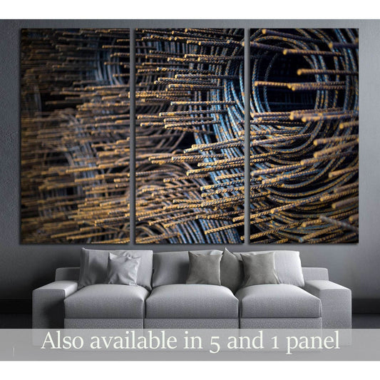 An Steel Bar rusty with Soft light №3241 Ready to Hang Canvas Print - Zellart Canvas Prints ALL_Products, s-3241