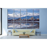 Anchorage Skyline with a winter reflection №1751 Ready to Hang Canvas Print