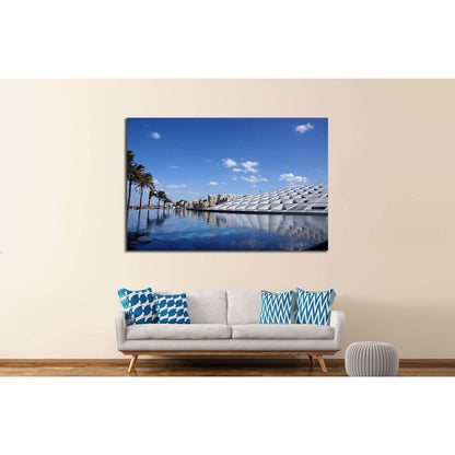 Ancient Egyptian Library in Alexandria, Egypt №1781 Ready to Hang Canvas Print - Zellart Canvas Prints ALL_Products, s-1781