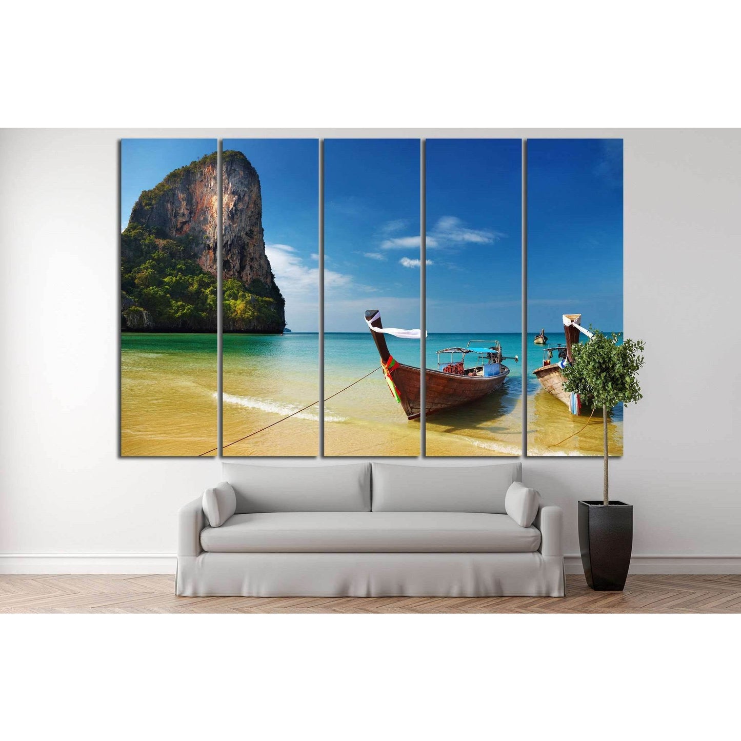 Andaman Sea, Thailand №643 Ready to Hang Canvas PrintCanvas art arrives ready to hang, with hanging accessories included and no additional framing required. Every canvas print is hand-crafted, made on-demand at our workshop and expertly stretched around 1