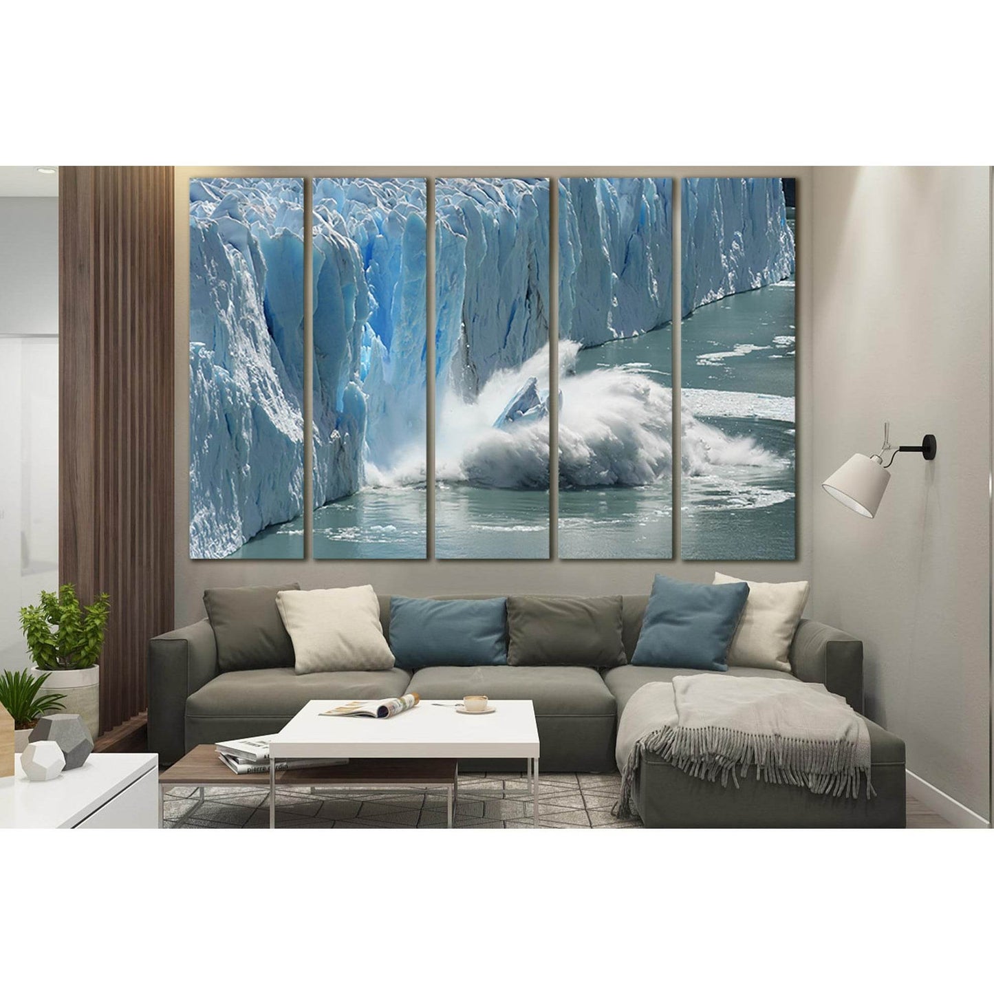 Antarctic Melting Glacier №SL1310 Ready to Hang Canvas Print - Zellart Canvas Prints 0new, ALL_Products, Glacials