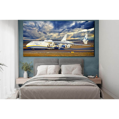 Antonov An-225 Mriya On The Runway №SL1440 Ready to Hang Canvas Print - Zellart Canvas Prints 0new, ALL_Products, Engine