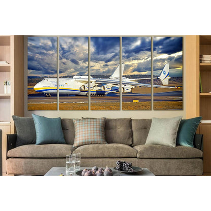 Antonov An-225 Mriya On The Runway №SL1440 Ready to Hang Canvas Print - Zellart Canvas Prints 0new, ALL_Products, Engine