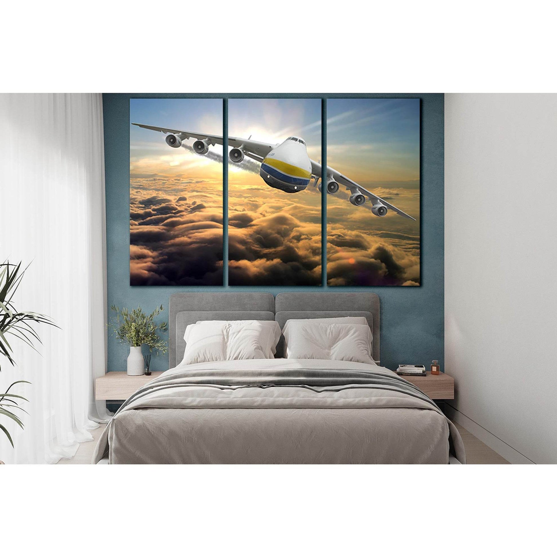 Antonov An 225 Mriya №SL1430 Ready to Hang Canvas Print - Zellart Canvas Prints 0new, ALL_Products, Engine