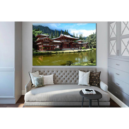 Architecture Byodo In Temple №SL1395 Ready to Hang Canvas Print - Zellart Canvas Prints 0new, ALL_Products, Architecture