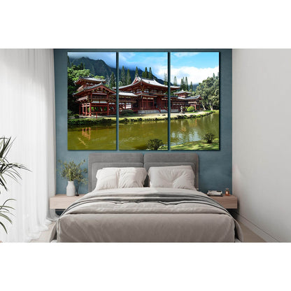 Architecture Byodo In Temple №SL1395 Ready to Hang Canvas Print - Zellart Canvas Prints 0new, ALL_Products, Architecture