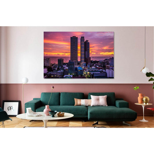 Architecture in the Philippines №D1231 Ready to Hang Canvas Print - Zellart Canvas Prints 0new, ALL_Products, Sunrise & sunset wall art