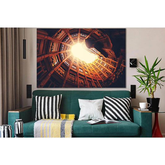 Architecture Of Casa Mila House №SL1382 Ready to Hang Canvas Print - Zellart Canvas Prints 0new, ALL_Products, Architecture