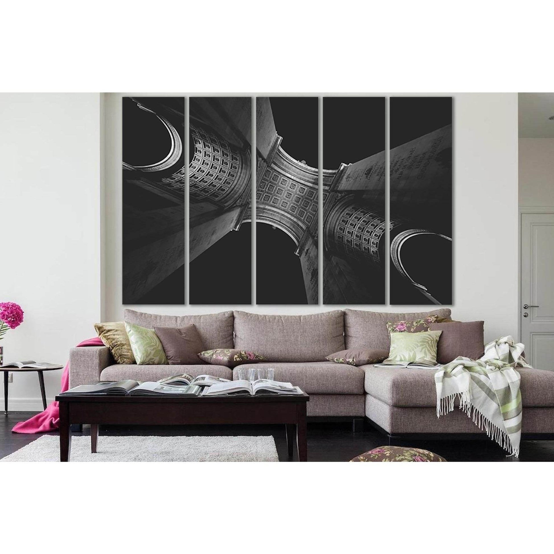 Architecture Of The Arc De Triomphe №SL1383 Ready to Hang Canvas Print - Zellart Canvas Prints 0new, ALL_Products, Architecture