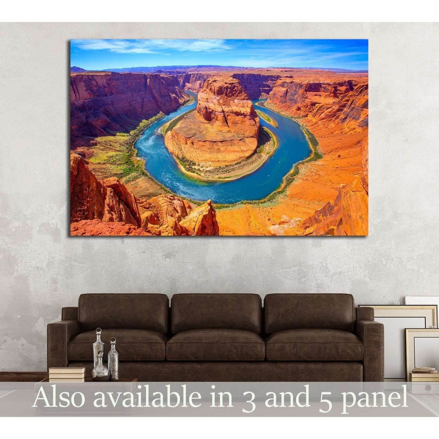 Arizona Horseshoe Bend meander of Colorado River in Glen Canyon №1979 Ready to Hang Canvas Print - Zellart Canvas Prints ALL_Products, s-1979