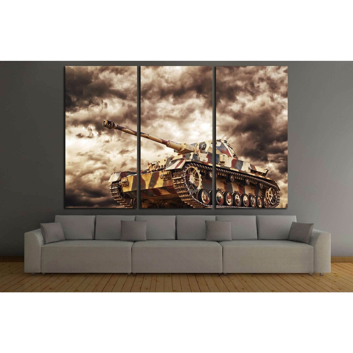 Armored Tank №224 Ready to Hang Canvas Print - Zellart Canvas Prints ALL_Products, wd-224