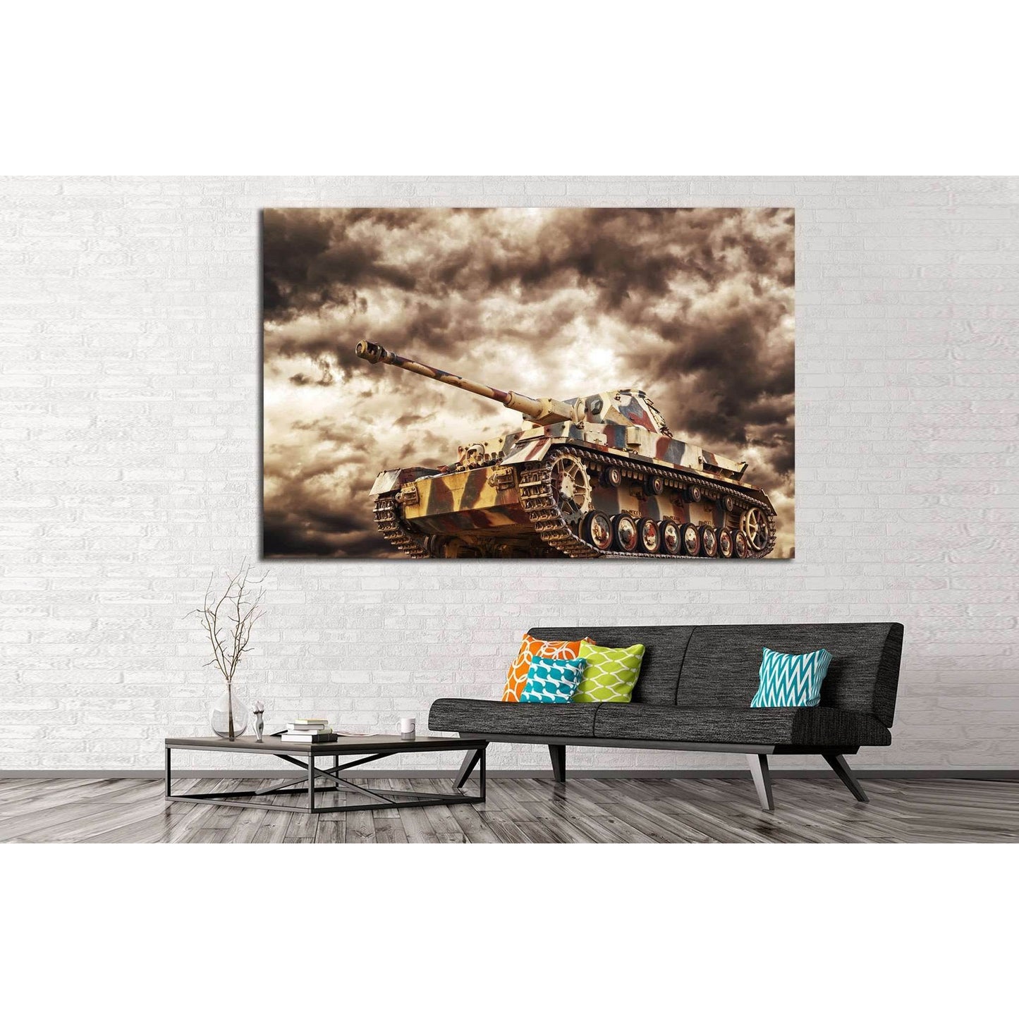 Armored Tank №224 Ready to Hang Canvas Print - Zellart Canvas Prints ALL_Products, wd-224