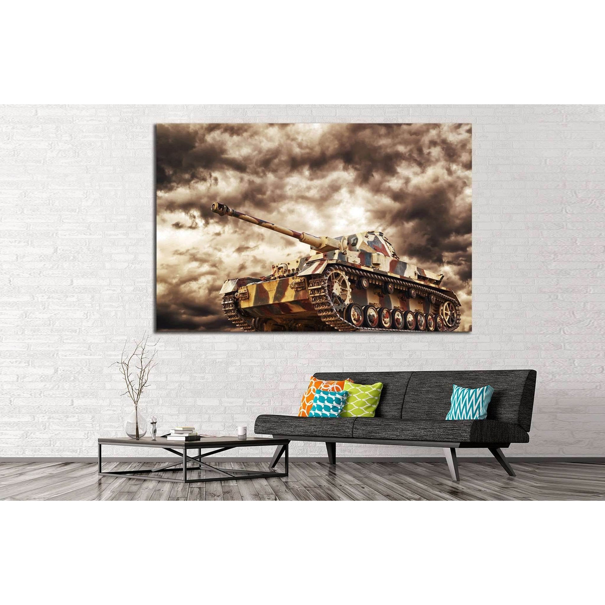 Armored Tank №224 Ready to Hang Canvas Print - Zellart Canvas Prints ALL_Products, wd-224