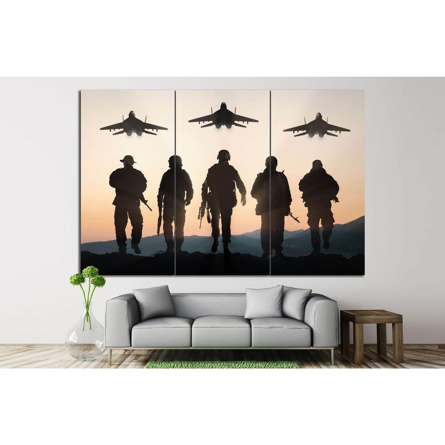 Army Soldiers №9 Ready to Hang Canvas Print - Zellart Canvas Prints 000Negative, ALL_Products, s-9