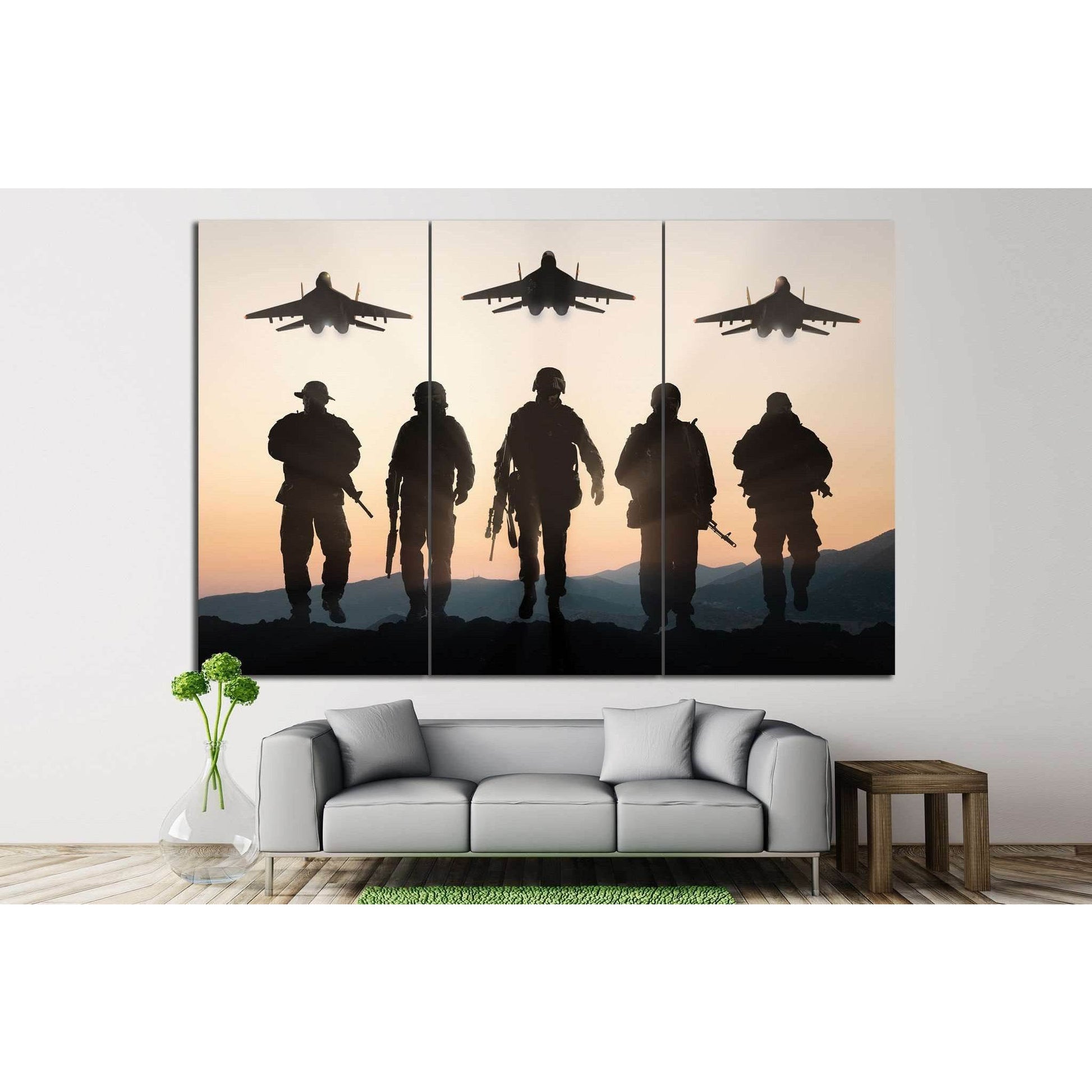 Army Soldiers №9 Ready to Hang Canvas Print - Zellart Canvas Prints 000Negative, ALL_Products, s-9