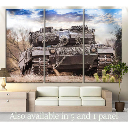 Army Tank №225 Ready to Hang Canvas Print - Zellart Canvas Prints ALL_Products, wd-225