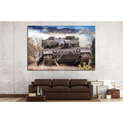 Army Tank №225 Ready to Hang Canvas Print - Zellart Canvas Prints ALL_Products, wd-225
