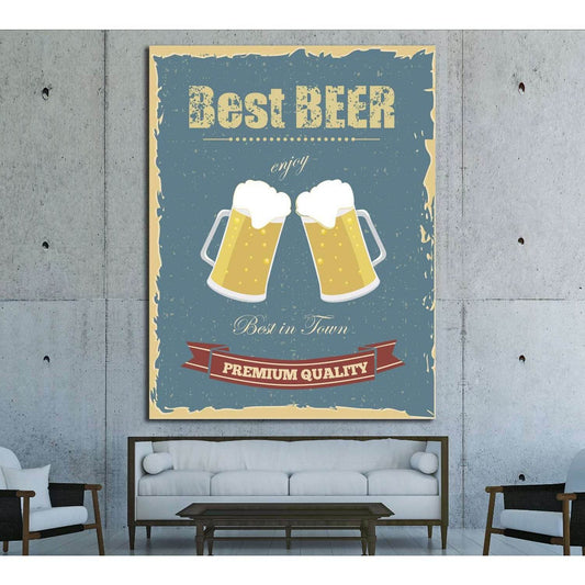 Art canvas in vintage style №4505 Ready to Hang Canvas Print - Zellart Canvas Prints ALL_Products, s-4505