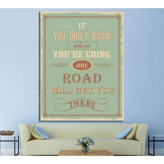 Art canvas in vintage style №4513 Ready to Hang Canvas Print - Zellart Canvas Prints ALL_Products, s-4513